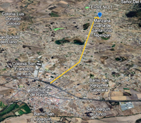 Mapa satelital de ubicación del terreno en Ixtlahuaca