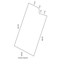 Plano del terreno en Ixtlahuaca con delimitaci&oacute;n de colindancias y medidas