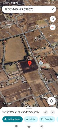 Ubicación del terreno en Google Maps: San Martín Toltepec, Toluca – SAIHR