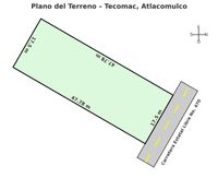 Plano del terreno en venta en Tecoac, Atlacomulco